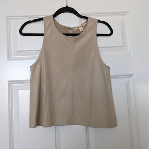 Suede sleeveless top